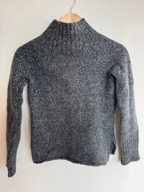 Vintage Old Navy Lambswool Angora Mockneck Sweater Gray Size Medium